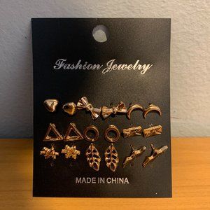 Gold Earrings Set